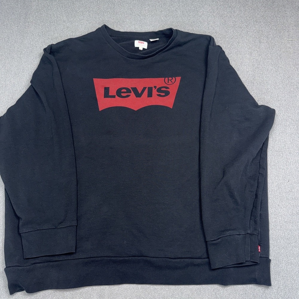 Levi's Black Classic Batwing Logo Graphic Crewneck Standard Fit Sweatshirt 3XL